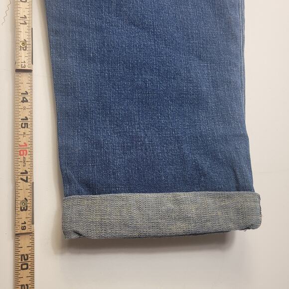Levi's Capri Jeans Size 6 Blue Dark Wash Denim Retro Straight Leg Western Chore - Picture 10 of 10